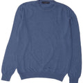 Liberto Mens Crew Neck Jumper Sweater IT 52 Large Blue Wool