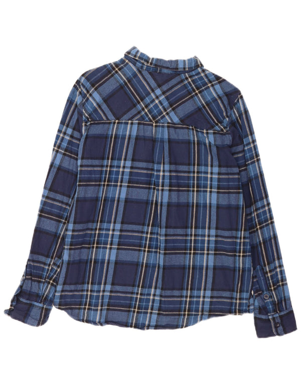 Mountain Warehouse Mens Flannel Shirt XL Blue Check Cotton