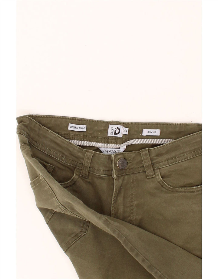 DACK'S Mens Slim Jeans IT 44 XS W26  L26  Khaki Cotton Vintage Dack's and Second-Hand Dack's from Messina Hembry 