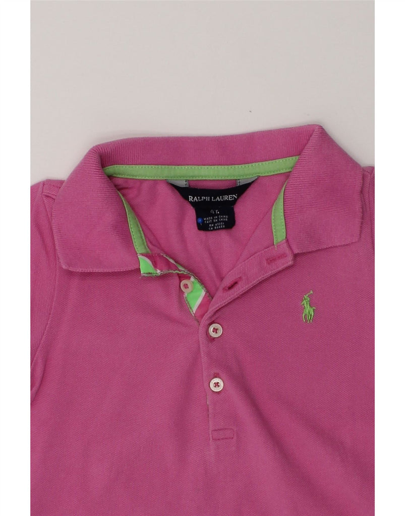 RALPH LAUREN Girls Polo Shirt 3-4 Years Pink Cotton | Vintage Ralph Lauren | Thrift | Second-Hand Ralph Lauren | Used Clothing | Messina Hembry 