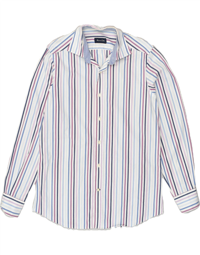 MASSIMO DUTTI Mens Shirt Medium Multicoloured Striped Cotton | Vintage Massimo Dutti | Thrift | Second-Hand Massimo Dutti | Used Clothing | Messina Hembry 