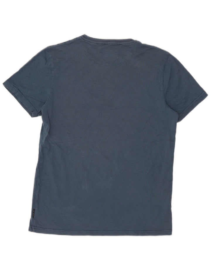 Ted Baker Mens Graphic T-Shirt Top Size 4 Large Navy Blue