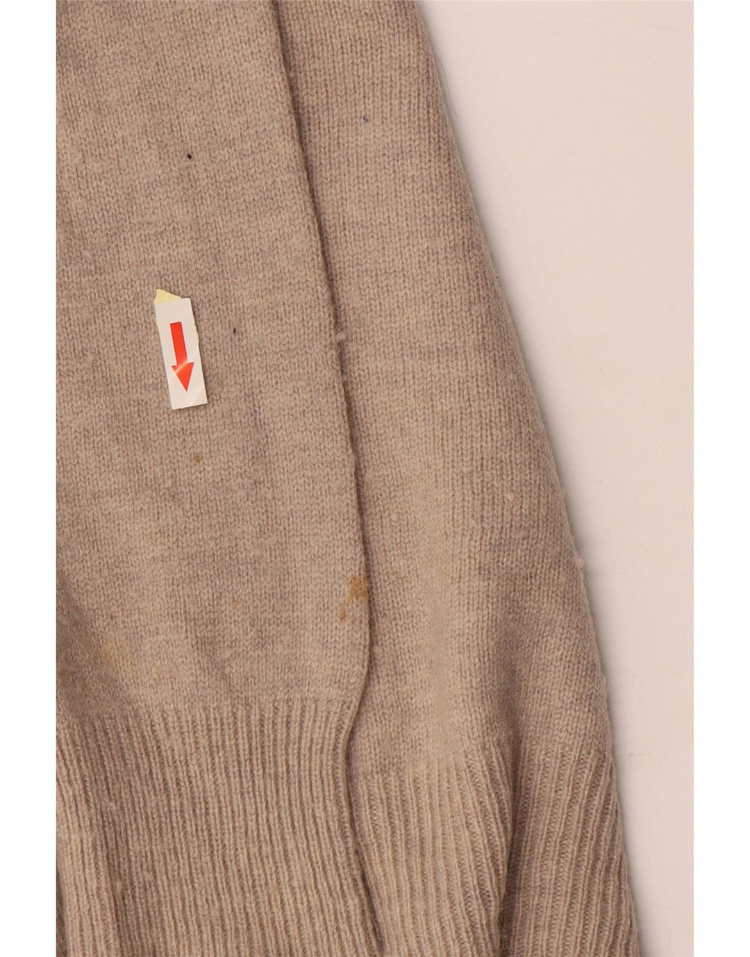 ALL SAINTS Mens Roll Neck Jumper Sweater Large Beige Wool