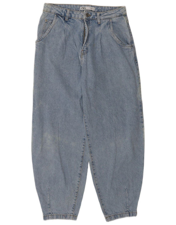 Zara Womens Balloon High Waist Jeans EU 36 XS W26 L27 Blue Cotton