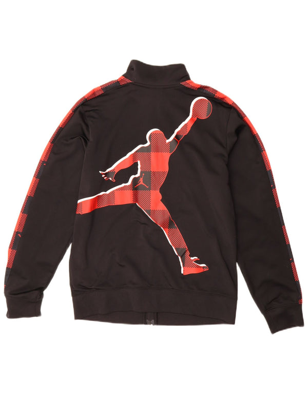 Jordan Boys Graphic Tracksuit Top Jacket 13-14 Years XL Black Colourblock