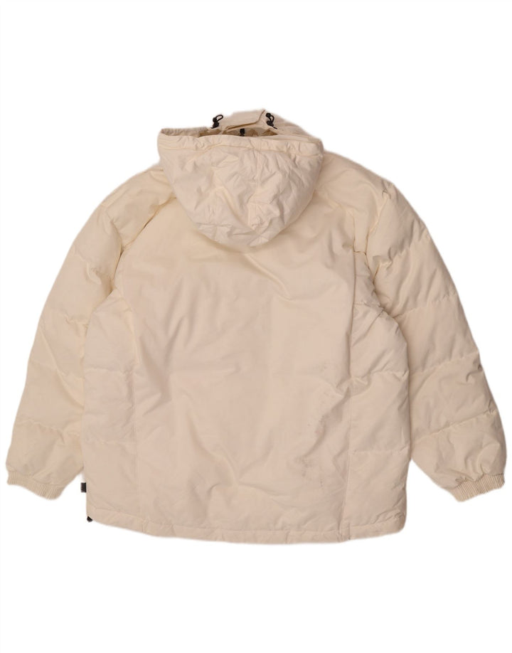 Lotto Mens Hooded Padded Jacket UK 42 XL Off White Polyester