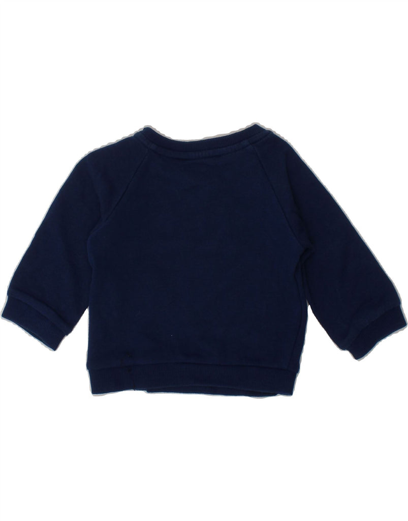 ADIDAS Baby Boys Graphic Sweatshirt Jumper 0-3 Months Navy Blue Cotton Vintage Adidas and Second-Hand Adidas from Messina Hembry 
