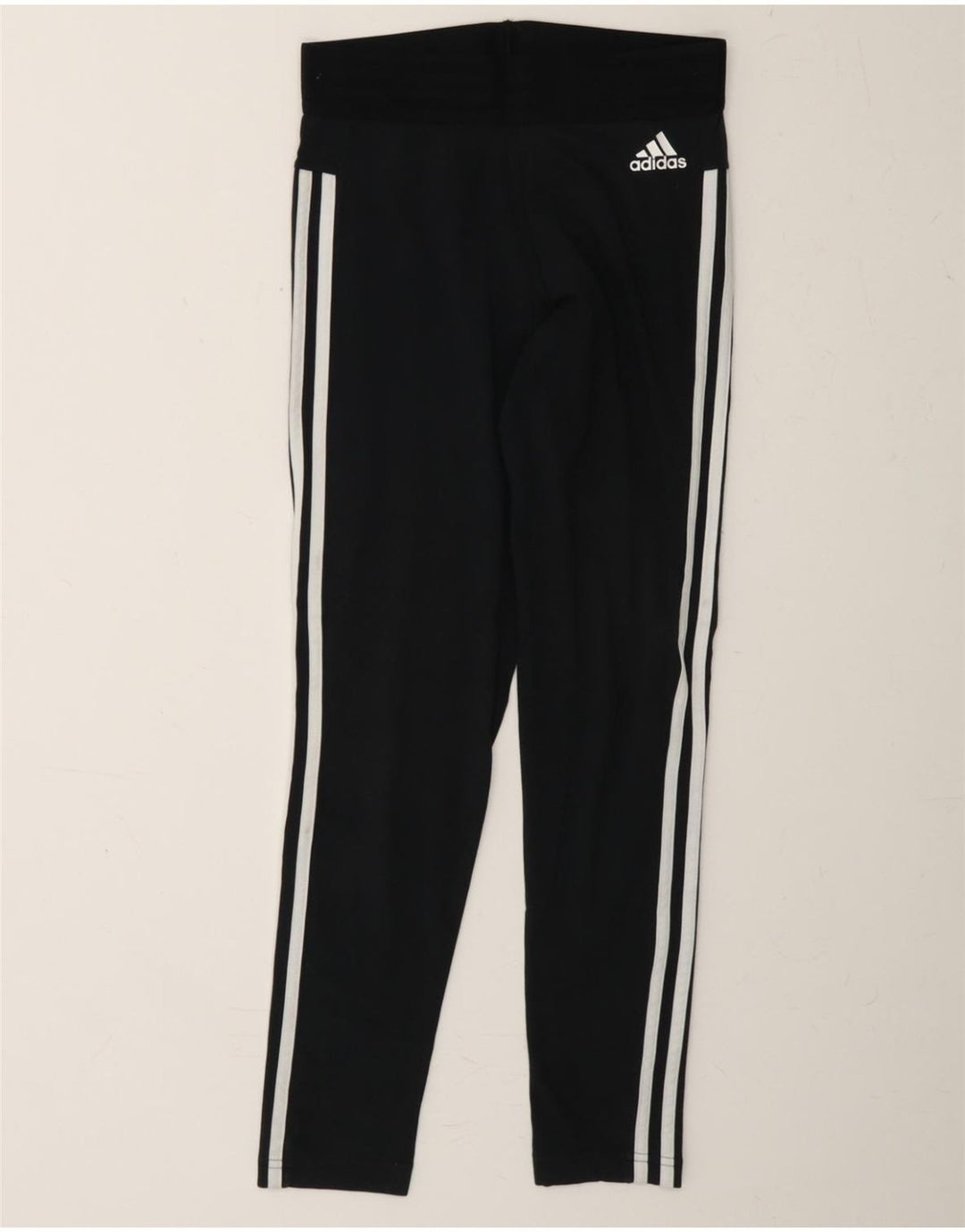 ADIDAS Womens Leggings UK 8/10 Small Black Cotton Vintage Adidas and Second-Hand Adidas from Messina Hembry 