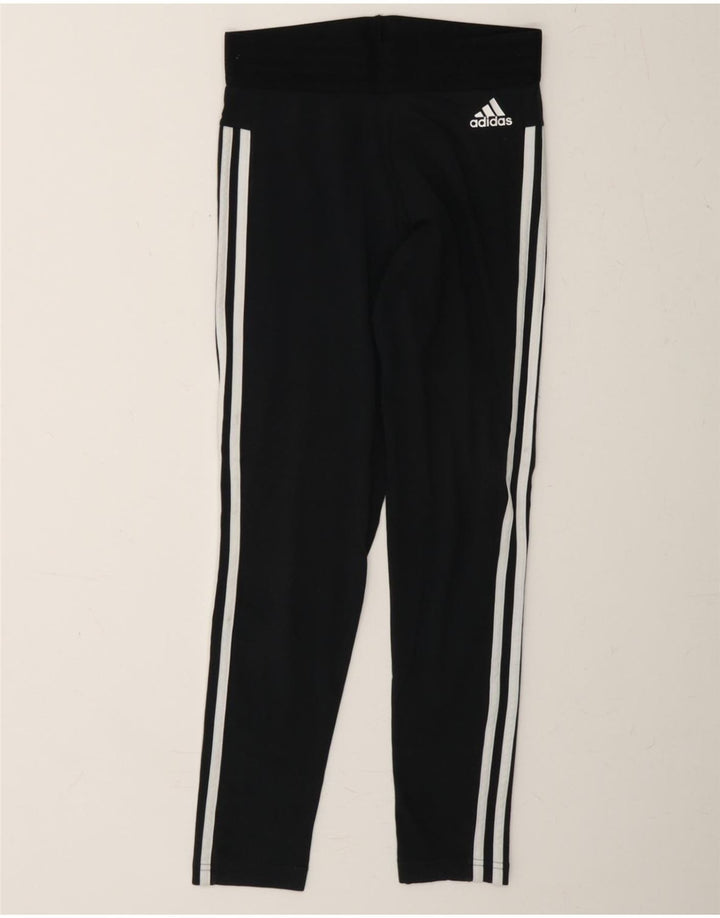 ADIDAS Womens Leggings UK 8/10 Small Black Cotton Vintage Adidas and Second-Hand Adidas from Messina Hembry 