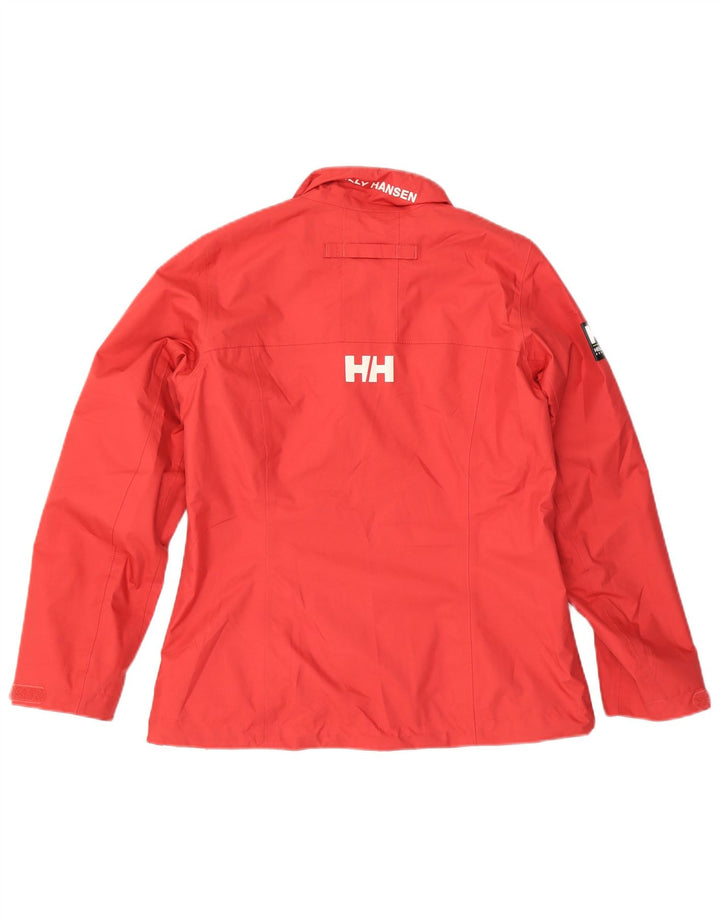 HELLY HANSEN Womens Graphic Windbreaker Jacket UK 14 Medium Red Polyester