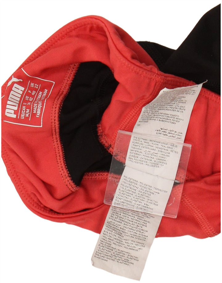 Puma Womens Capri Leggings UK 12 Medium Black Colourblock Polyester
