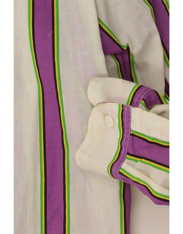 POP 84 Mens Shirt Medium White Striped
