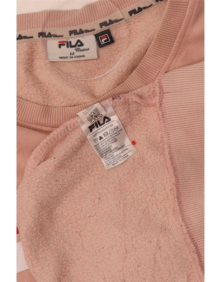 Fila Mens Graphic Sweatshirt Jumper Medium Pink Cotton