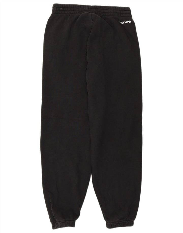 ADIDAS Womens Graphic Tracksuit Trousers Joggers UK 8 Small  Black Cotton