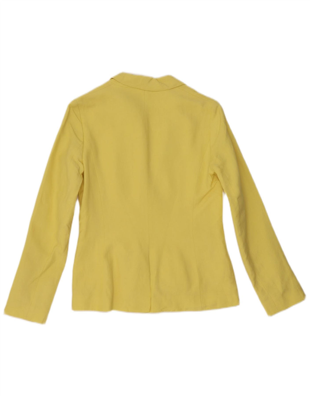 Hobbs Womens 1 Button Blazer Jacket UK 8 Small Yellow Silk