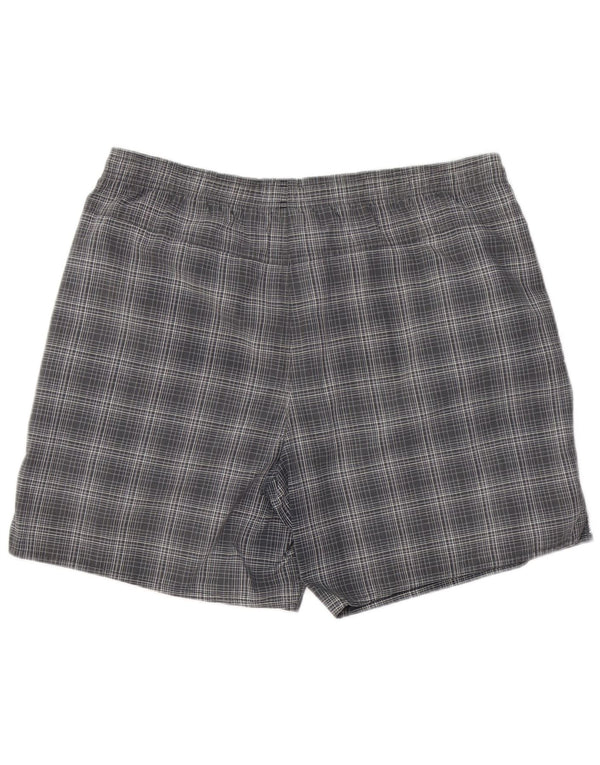 ADIDAS Mens Swimming Shorts Large Grey Check Polyester