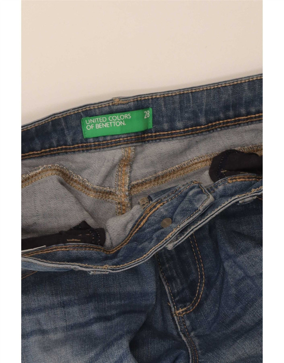 Benetton Womens Slim Jeans W28 L32 Blue