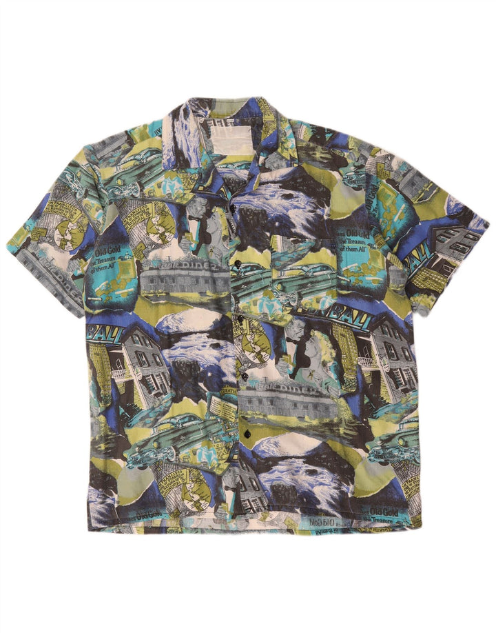 Vintage Mens Abstract Pattern Shirt Size 41/42 Large Multicoloured