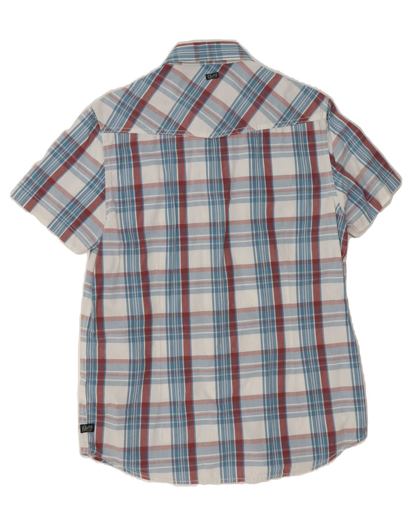 PETROL INDUSTRIES Mens Short Sleeve Shirt Medium Blue Check Vintage Petrol Industries and Second-Hand Petrol Industries from Messina Hembry 