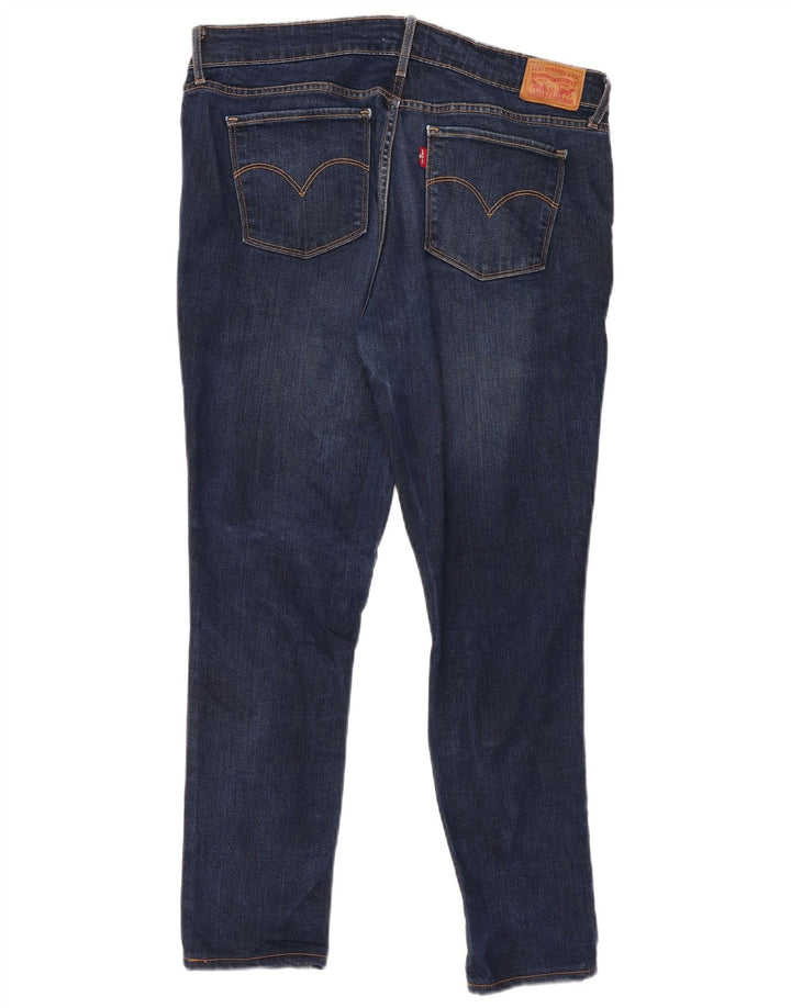 Levi's Womens 711 Skinny Jeans W32 L27 Blue Lyocell
