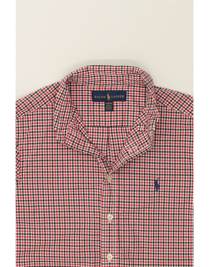 RALPH LAUREN Boys Shirt 10-11 Years Medium Red Check Cotton | Vintage Ralph Lauren | Thrift | Second-Hand Ralph Lauren | Used Clothing | Messina Hembry 