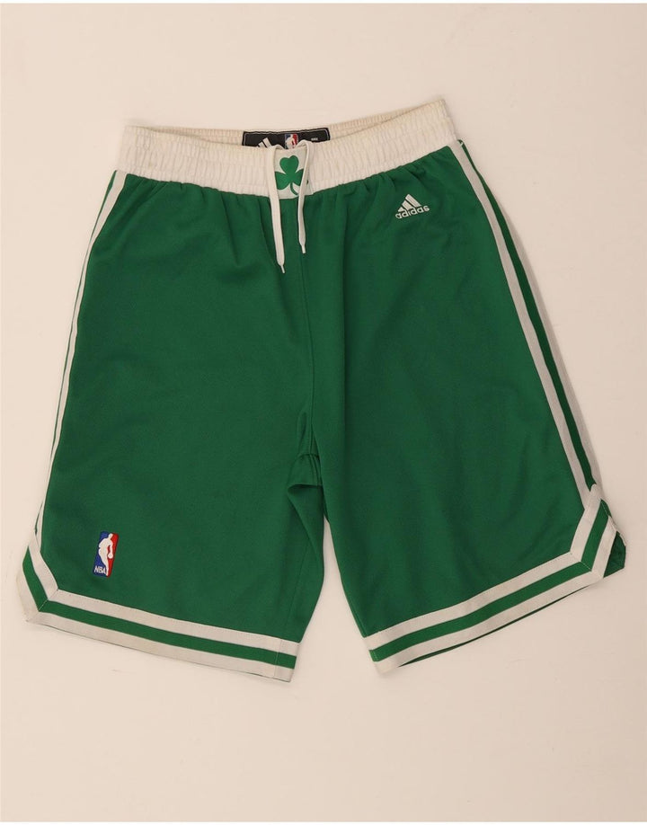 Adidas Mens Boston Celtics Sport Shorts Small  Green Colourblock Polyester