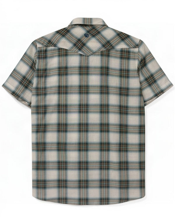 Fat Face Mens Short Sleeve Shirt Medium Blue Check Cotton