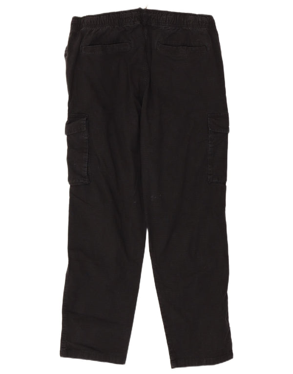 Esmara Mens Straight Cargo Trousers Large W34 L30 Black Cotton
