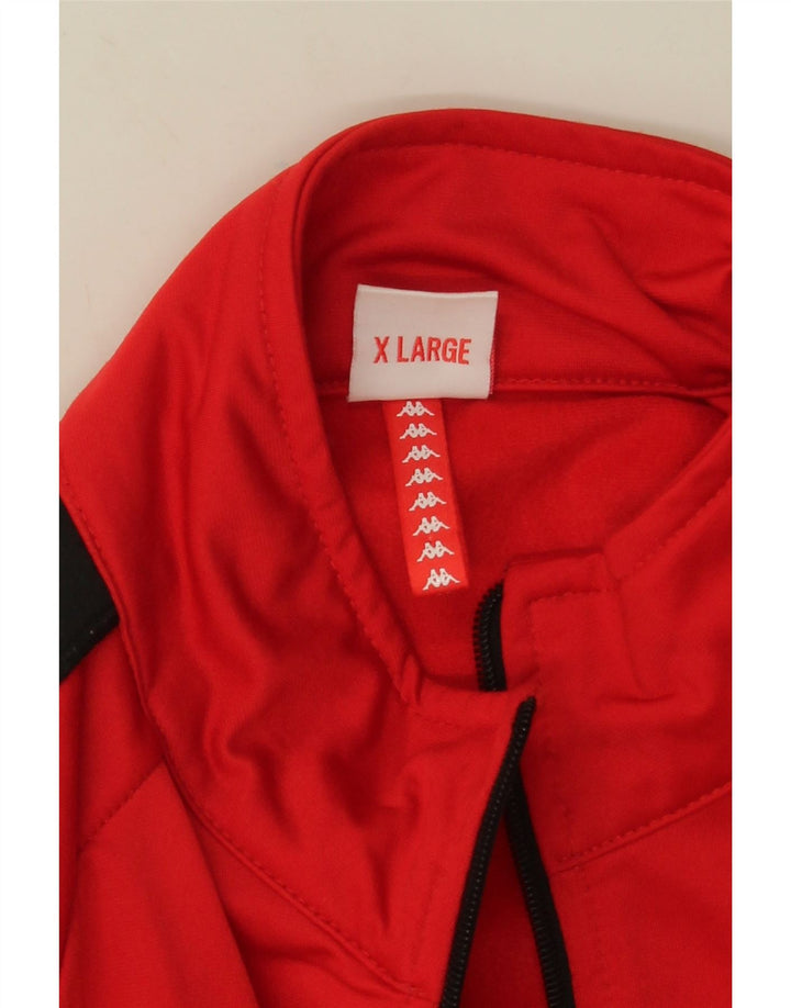 Kappa Mens Graphic Tracksuit Top Jacket XL Red Colourblock