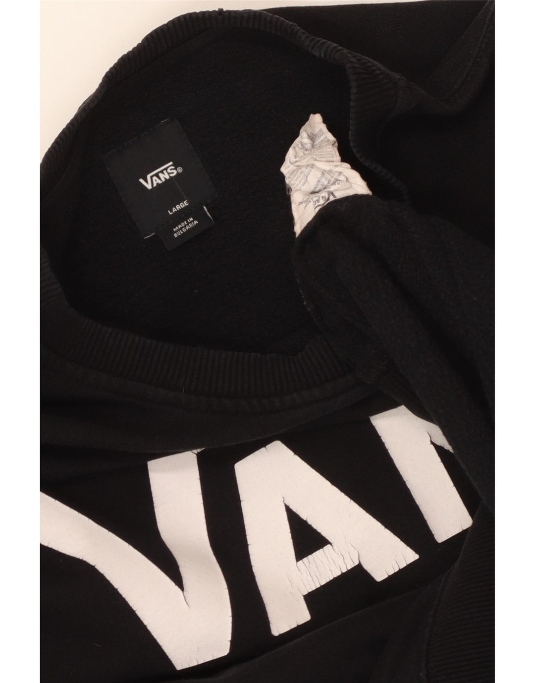 Vans Mens Graphic Sweatshirt Jumper Large Black Cotton