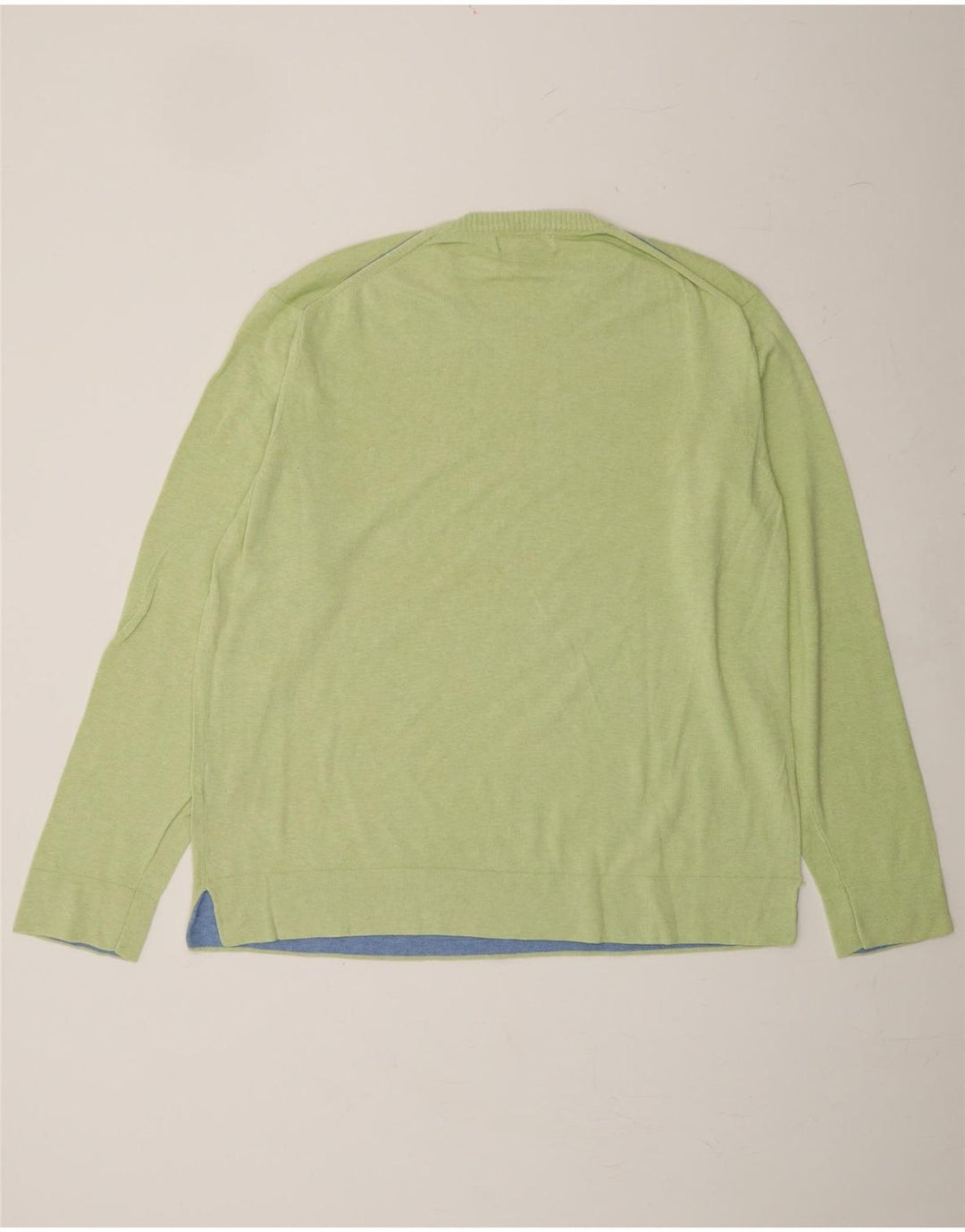 TOMMY HILFIGER Mens Crew Neck Jumper Sweater XL Green Cotton Vintage Tommy Hilfiger and Second-Hand Tommy Hilfiger from Messina Hembry 