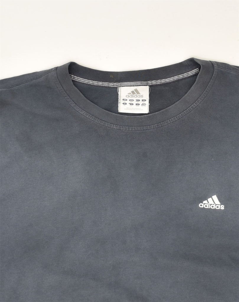 ADIDAS Mens T-Shirt Top XL Navy Blue Cotton | Vintage Adidas | Thrift | Second-Hand Adidas | Used Clothing | Messina Hembry 