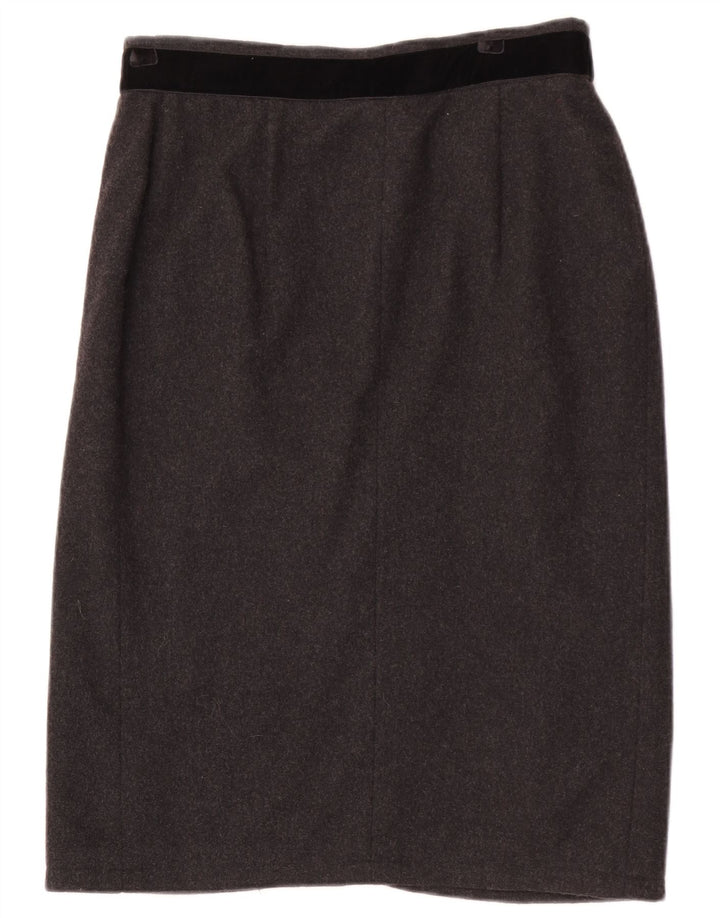 Luisa Spagnoli Womens Pencil Skirt IT 44 Medium W30 Grey Wool