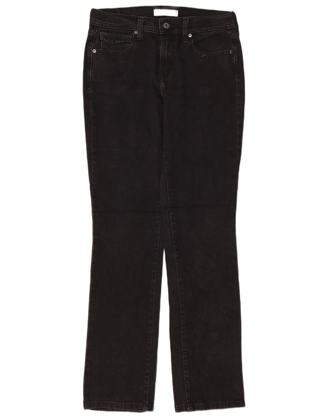 LEVI'S Womens 505 Straight Jeans US 4 Small W28 L31 Black Cotton