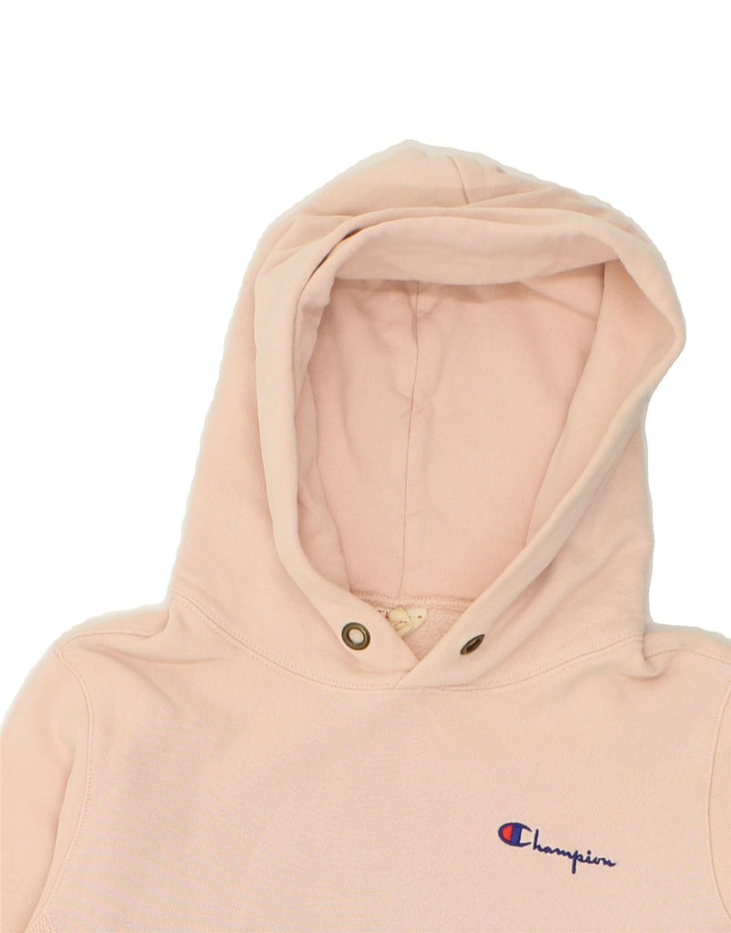 CHAMPION Womens Hoodie Jumper UK 16 Large Pink Cotton | Vintage Champion | Thrift | Second-Hand Champion | Used Clothing | Messina Hembry 