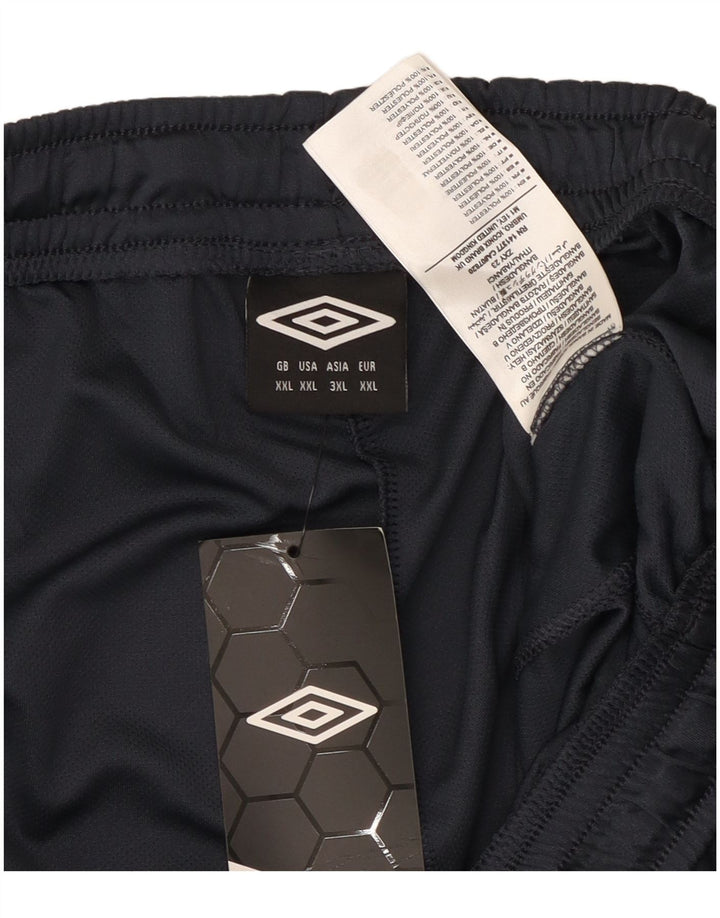 UMBRO Mens Sport Shorts 2XL Navy Blue Geometric Polyester