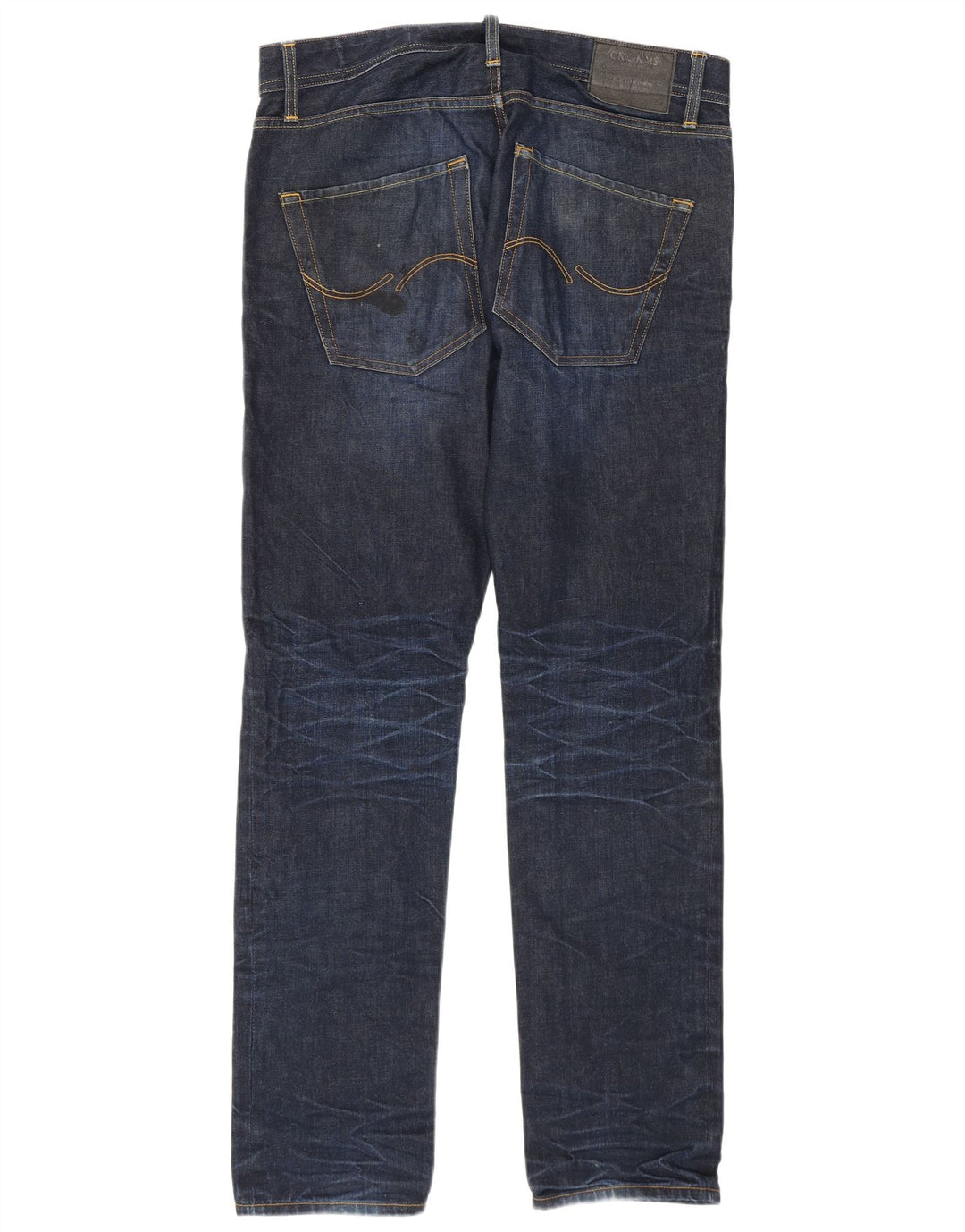 Jack & Jones Mens Tim Slim Jeans W32 L32 Navy Blue Cotton