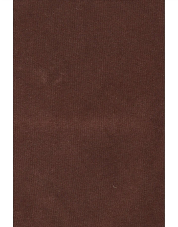 MASSIMO DUTTI Womens T-Shirt Top UK 14 Large Brown Cotton