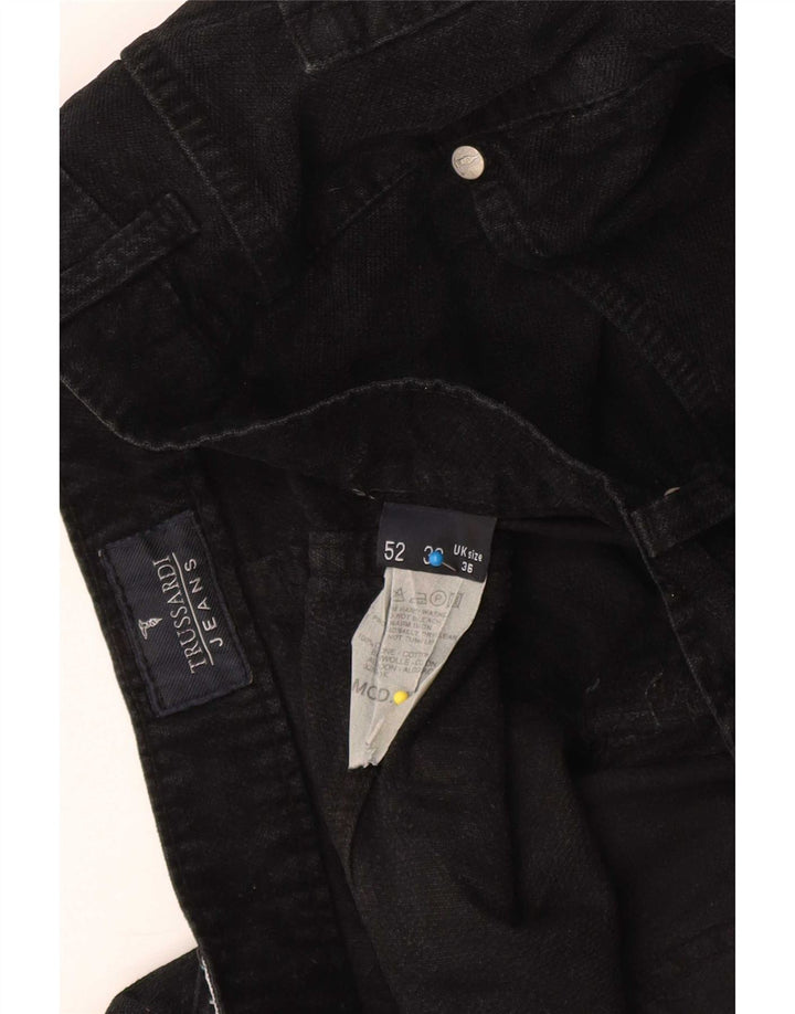 Trussardi Mens Straight Jeans W36 L27 Black Cotton