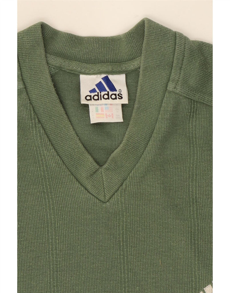 ADIDAS Mens T-Shirt Top UK 40/42 Medium Green Cotton Vintage Adidas and Second-Hand Adidas from Messina Hembry 