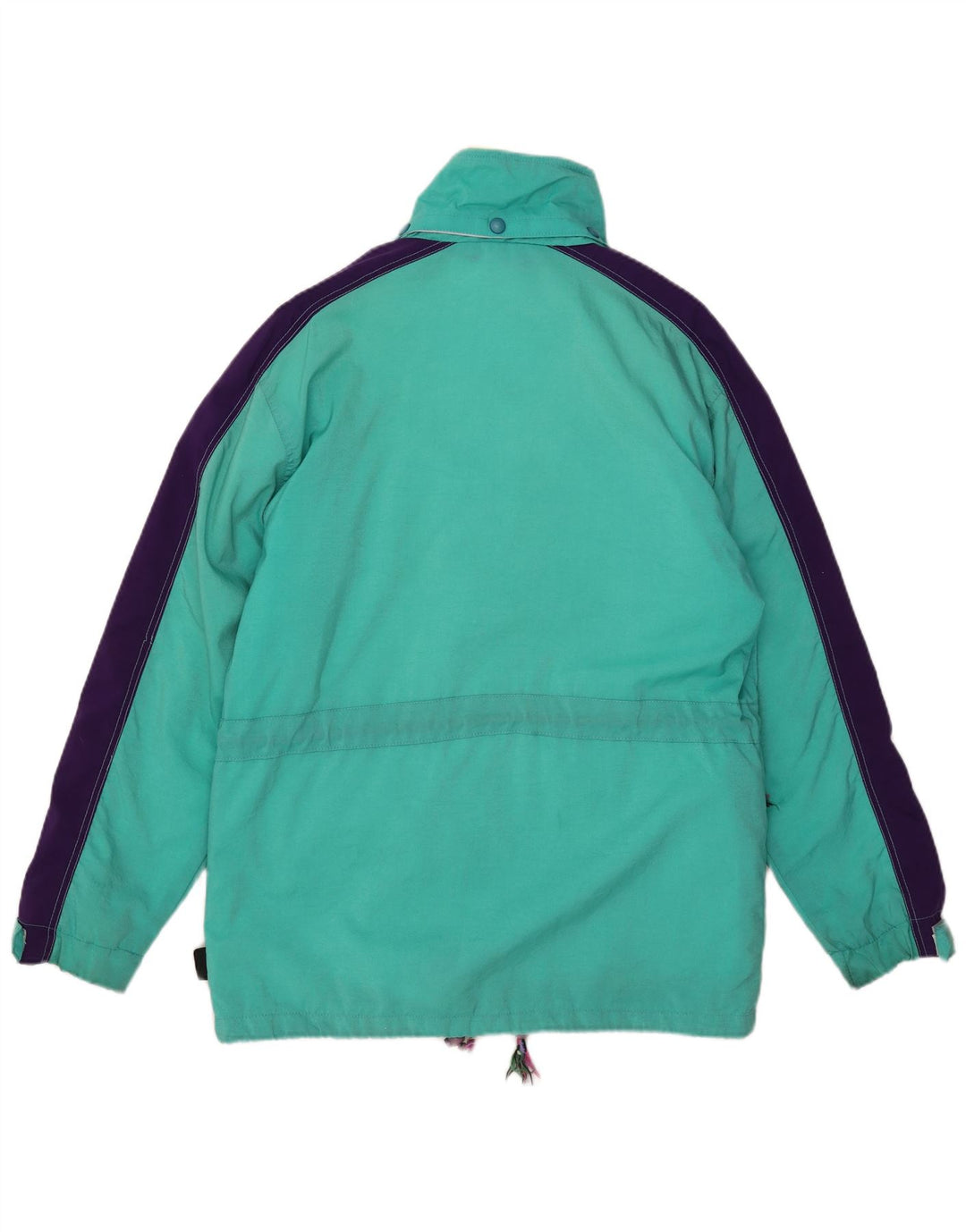 Great Escapes Mens Hooded Ski Jacket IT 48 Medium Green Colourblock