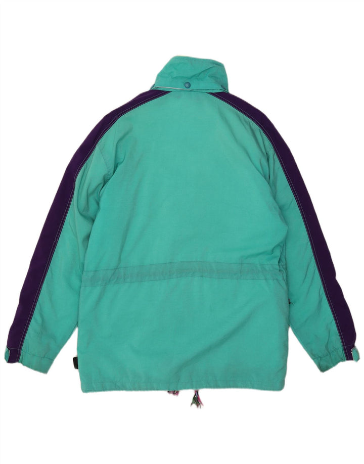 Great Escapes Mens Hooded Ski Jacket IT 48 Medium Green Colourblock