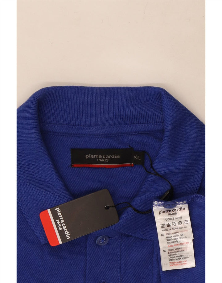 Pierre Cardin Mens Polo Shirt XL Blue Cotton