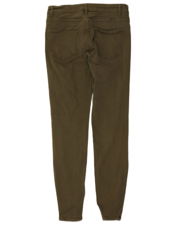 Zara Womens Skinny Jeans EU 38 Small W28 L27 Khaki Cotton