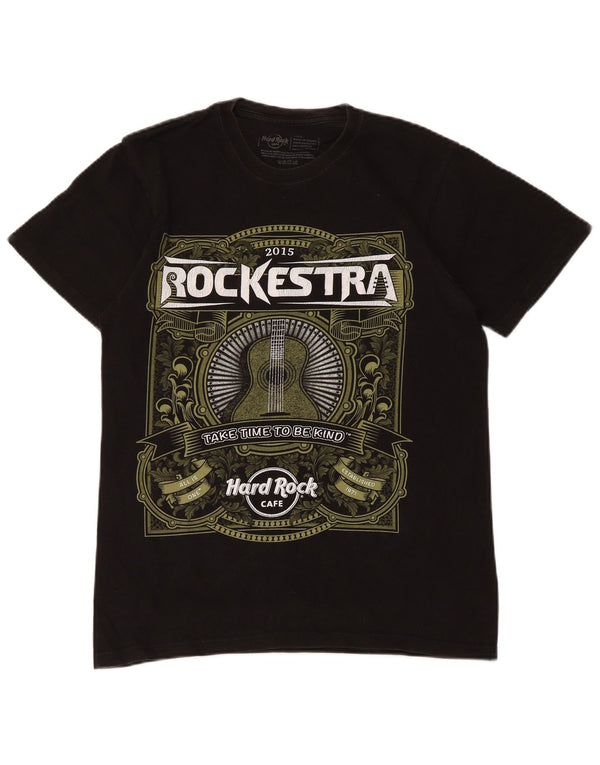 Hard Rock Cafe Mens Rockestra Graphic T-Shirt Top Small Black Cotton