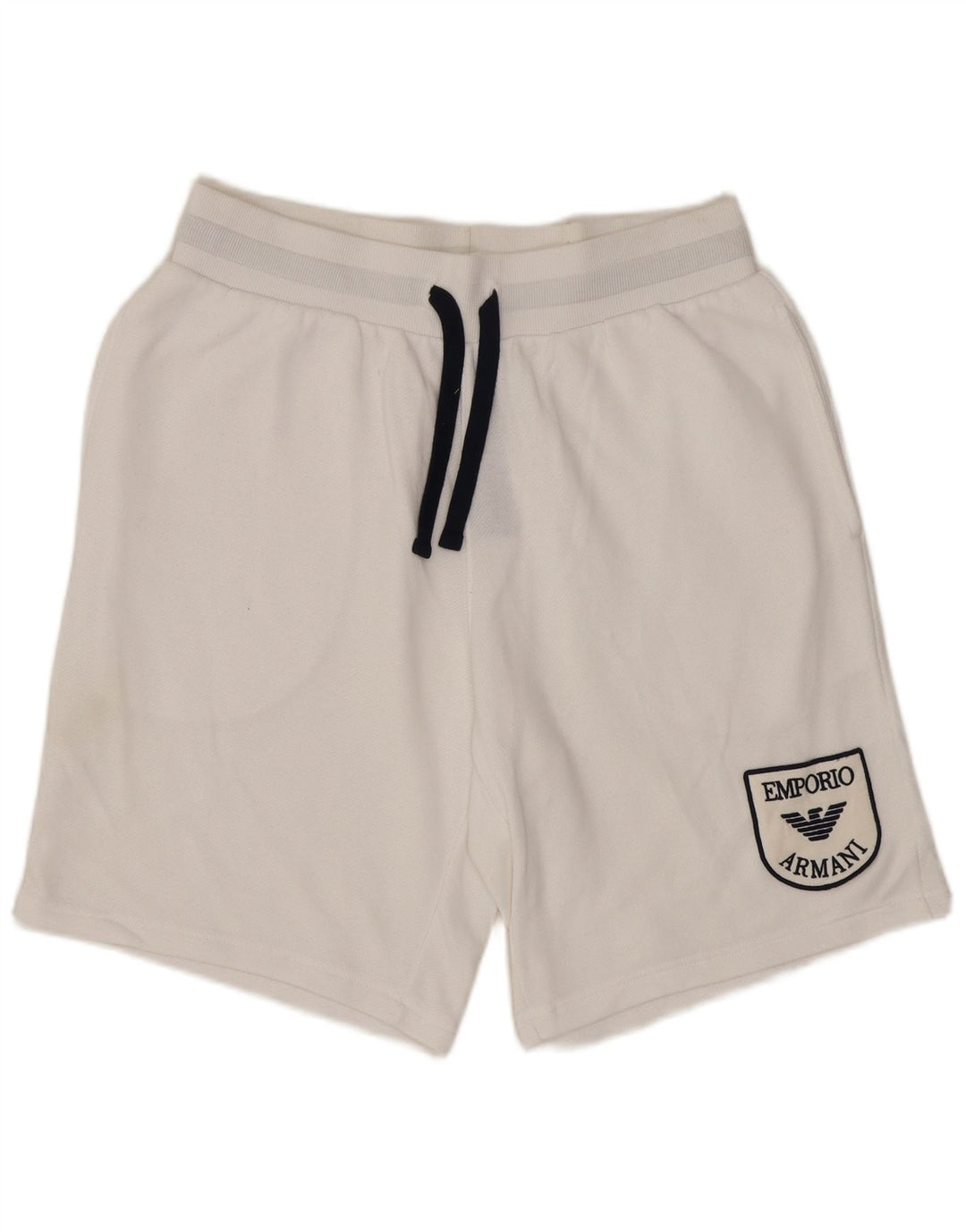 EMPORIO ARMANI Mens Sport Shorts Medium  White Cotton