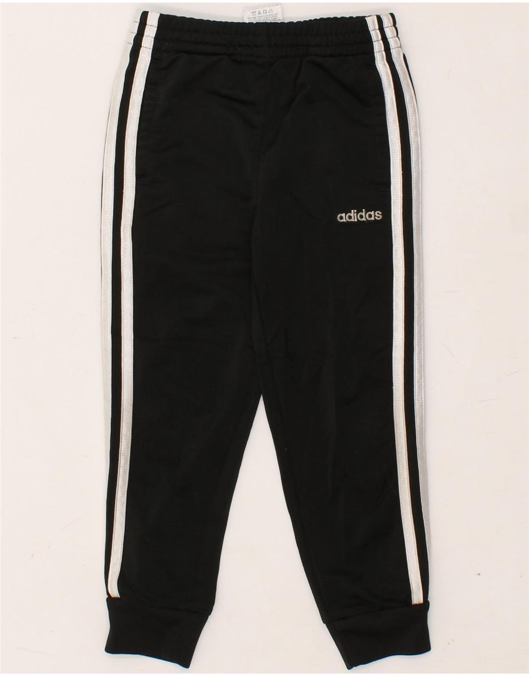 ADIDAS Boys Tracksuit Trousers Joggers 3-4 Years Black Polyester Vintage Adidas and Second-Hand Adidas from Messina Hembry 