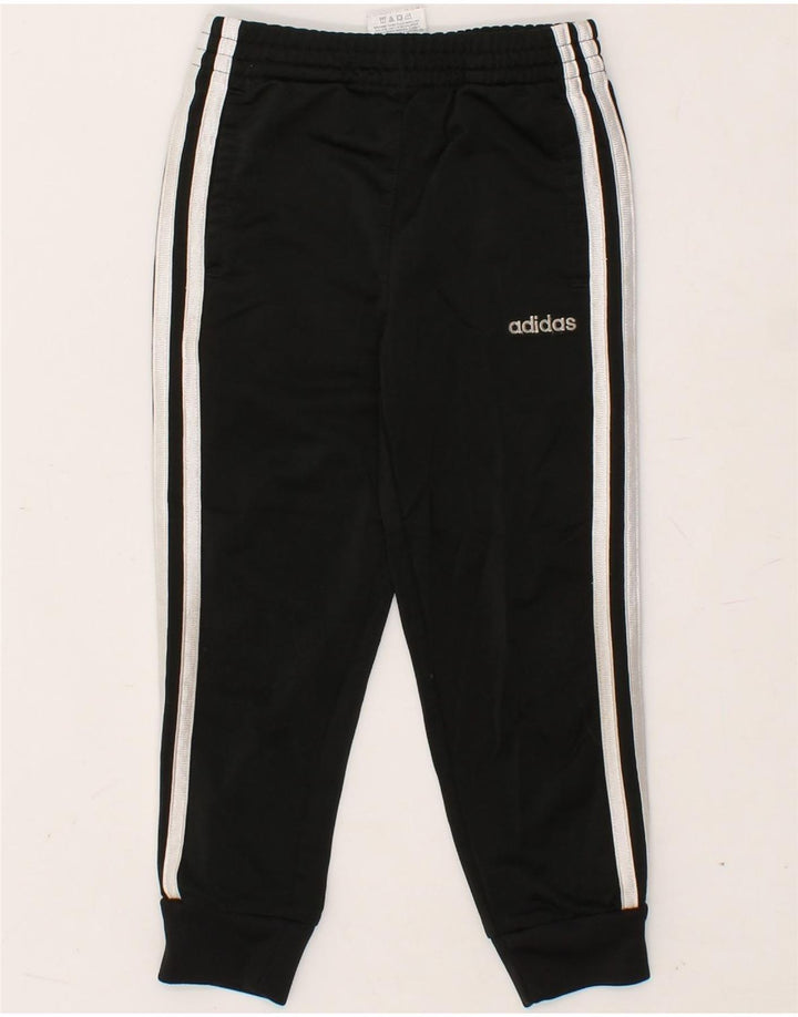 ADIDAS Boys Tracksuit Trousers Joggers 3-4 Years Black Polyester Vintage Adidas and Second-Hand Adidas from Messina Hembry 