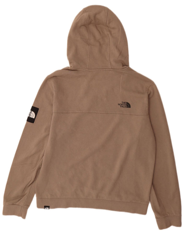 The North Face Mens Hoodie Jumper Medium Beige Cotton