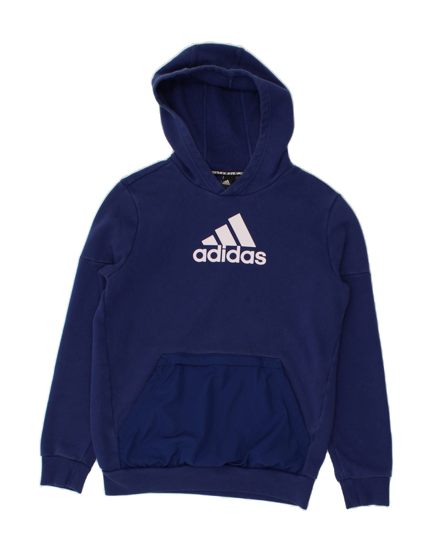 ADIDAS Sudadera con capucha grafica para mujer UK 10 Small Azul marino Algodon